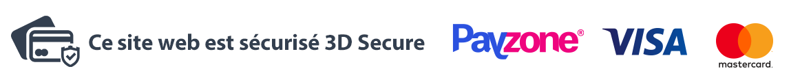 Ce site web est sécurisé 3D Secure - Payzone - Visa - Mastercard